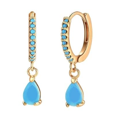 [BAYLAY] BAYLAY Boho Turquoise Earrings for Women-Western Gold Earrings Gold/Silver and Turquoise Jewelry for Women Western Earring Studs Elegant Women's Jewelry Perfect Gifts for Mom Wife Girlfriend