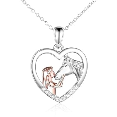 [ZXfad] ZXfad Horse Necklace, set with Sparkling Cubic Zirconia. It is the Gift for a Daughter, Granddaughter, or Niece.