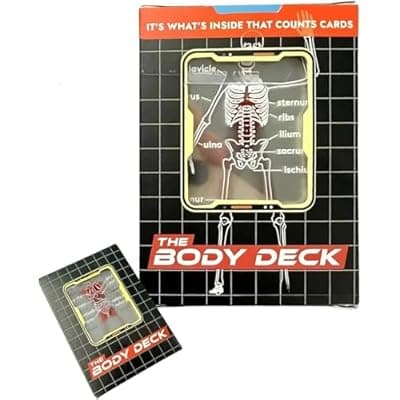 [Web Launcher String Shooters] Web Launcher String Shooters Body Deck Transparent Anatomy Playing Cards, Educational 3D Skeletal Design, Interactive Learning Tool for Medical Students and Enthusiasts (1 Pcs)
