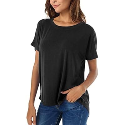 [Herou] Herou Casual Summer Short Sleeve High Low Loose T Shirt Basic Tees Tops for Women