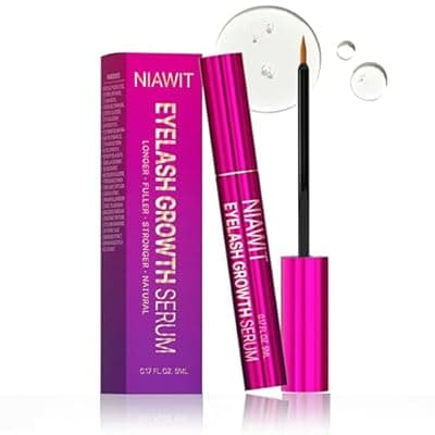 [NIAWIT] NIAWIT Eyelash Growth Serum and Eyebrow Enhancer – Advanced Formula for Longer, Fuller, Thicker Lashes & Brows Naturally | Nourishes Sparse Lashes with Biotin, Peptides - Gentle & Non-Irritating