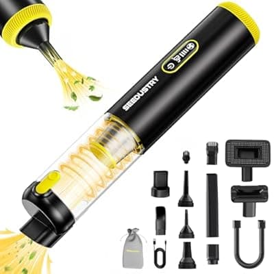 [SEEDUSTRY] SEEDUSTRY Handheld Car Vacuum Portable Cordless, 6-in-1 Mini Cordless Vacuum Cleaner with Brushless Motor & 18000Pa Powerful Suction, Type-C Charge, 2025 Mini Vacuum V-C08 Pro for Car Home Office Pet