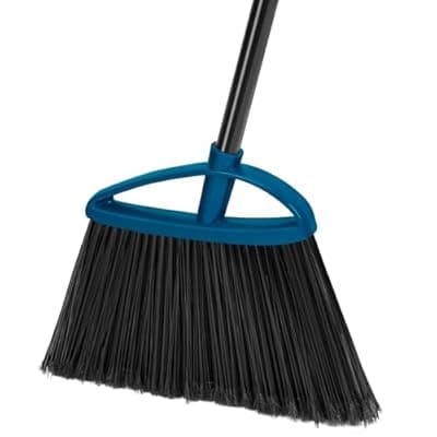 MAVRIZ Outdoor Broom Heavy Duty Angle Broom with 60" Long Handle Stiff Bristle Brooms for Sweeping Indoor, Restaurant, Shop, Garage, Commercial