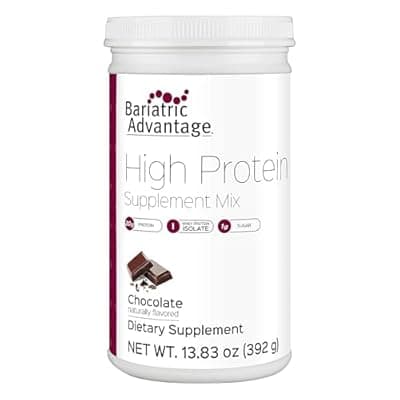 [Bariatric Advantage] Bariatric Advantage High Protein Supplement Mix, 20 Grams Whey Protein Isolate Low Sugar with 100 Calories Per Serving - Chocolate, 14 Servings