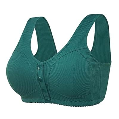 [LIKEOULI] LIKEOULI Front Closure Bras for Women No Underwire Push up Bra with Snaps 2026 Daisy Older for Women Breathable Everday Bras