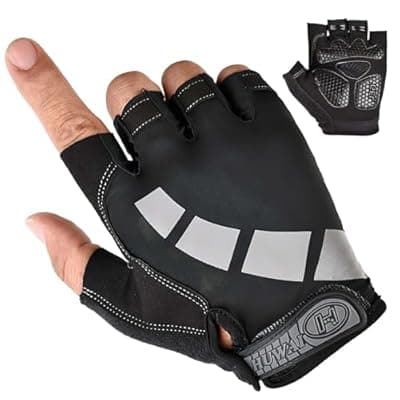 [Generic] Workout Gloves for Men and Women, Gym Exercise Gloves for Weight Lifting, Cycling, Gym, Training, Breathable, Black