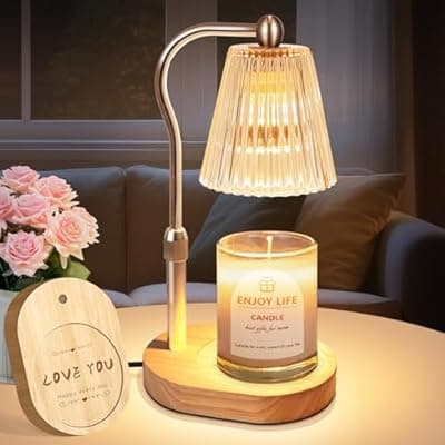 [seenlast] seenlast Gifts for Women, Candle Warmer Lamp with Adjustable Height Timer Dimmer,Vintage Home Decor for Scented Jar