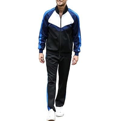 Men's Tracksuits Set 2 Piece Athletic Full Zip Track Suits Workout Jogging Sweatsuit Sets for Men