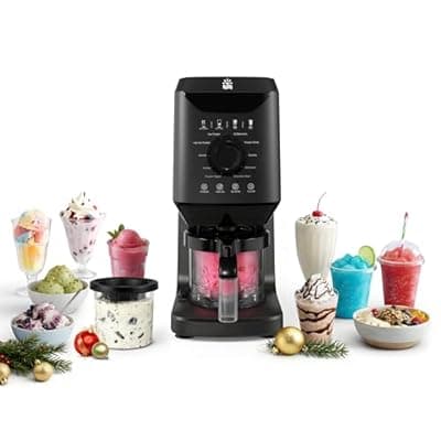 [OYLUS] Oylus 12-in-1 Ice-Cream Maker Machine - 11 Preset Programs & Self-Cleaning, Healthy Frozen Yogurt Maker for Gelato, Slushies, Sorbet, Mix-ins & More, Includes (2) Pint Containers for Home & Party