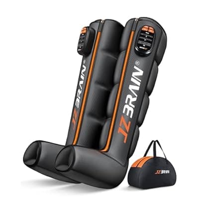 [JZBRAIN] JZBRAIN Professional Compression Boots to Improve Circulation, Cordless Leg Compression Massager for Massage Therapy, Rechargeable Leg Recovery Boots for Athletes,Reduces Muscle Pain, 3000 mAh, Medium