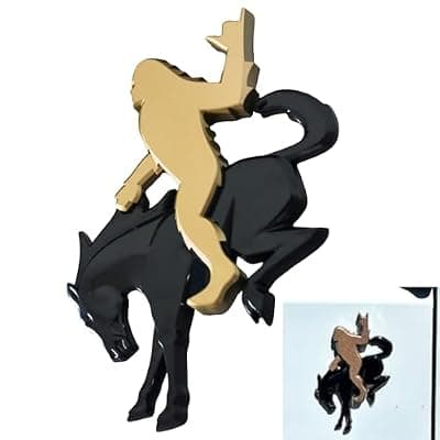 [AKLOPE] Add-A-Squatch to Your Bronco, 3x4 inch Emblem Overlay, Black and Bronze Design, 3M Adhesive Decal for 2021-2025 Models (Bronze, Loose & Horse Emblem Set)