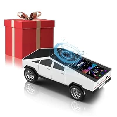 [AONOX] AONOX Easter Cybertruck Bluetooth Speaker Toy for Car Desk Gaming & Outdoor Easter Parties Easter Basket Stuffers Gift for Kids & Car Lovers Car Speaker with FM Radio USB/TF TWS Stereo LED Lights