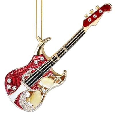 [BAOXUE] BAOXUE Guitar Ornaments for Christmas Tree, mini Music Ornament for Christmas Tree, Miniature Guitar Ornament Gifts for Rock Band Music Lovers,Bass Guitar Ornaments 2025