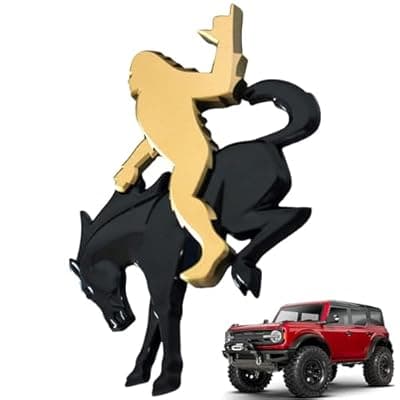 [TOPORNEE] Add-A-Sasquatch Emblem for Bronco, 3x4 Inch, Off-Road Decal with 3M Adhesive, Custom Vehicle Accessory (Sasquatch Riding Bronco Set#2)