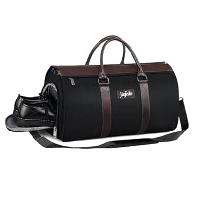 [Jiefeike] Jiefeike Garment Bags for Travel,Travel Garment Duffle Bag with Shoe Pouch for Men Women,Convertible Garment Bags for Travel Carry on 2 in 1 Hanging Suit Bag for Weekender Business Overnight