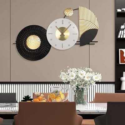 [Tiuposr] Tiuposr 35x16 Inch Modern Large Wall Clock Silent Battery Operated -Decorative Analog Clocks for Living Room, Bedroom, Kitchen, Office, Entryway, Home Decor