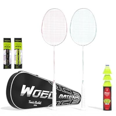 [WOED BATENS] Professional Carbon Fiber Badminton Rackets Badminton Racquet for Backyards Gym