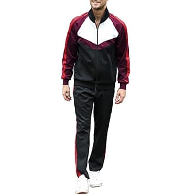 Men's Tracksuits Set 2 Piece Athletic Full Zip Track Suits Workout Jogging Sweatsuit Sets for Men