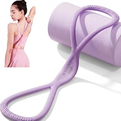 [JYTIYUWA] Resistance Bands with Handles,Figure 8 Resistance Band Elastic Fitness Bands Exercise Band for Home Yoga Gym Workout