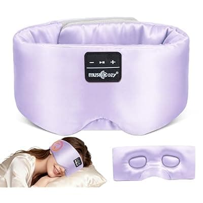 [MUSICOZY] MUSICOZY 3D Silk Bluetooth Sleep Mask Headphones, Mulberry Silk Eye Mask with Ultra-Thin Wireless Speakers, Bluetooth 5.4 Sleeping Headphones for Side Sleepers, Music Sleep Mask Gifts for Men Women