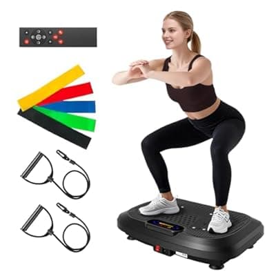 [ALSO GO] ALSO GO Vibration Plate Exercise Machine, 200 Speeds & 10 Models, 500LB Capacity, LED Display, Bluetooth Audio, Large Shake Plate with Loop Bands for Full Body Fitness, Lymphatic Drainage, Pain Relief