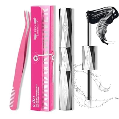 Lash Bond and Remover with Lash Tweezers 2 in 1 Cluster Lash Glue and Lash Remover for Lash Clusters Individual Lash Glue Super Strong Hold Long Time Fast Remove No Residue (Bond+Remover+Tweezers)