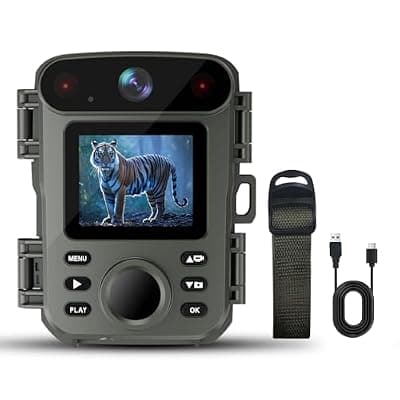 [ArzzuNiu] ArzzuNiu Mini Trail Camera Night Vision 32MP 1080P Game Camera with Night Vision Motion Activated Waterproof for Wildlife Monitoring (2025 Upgrade)