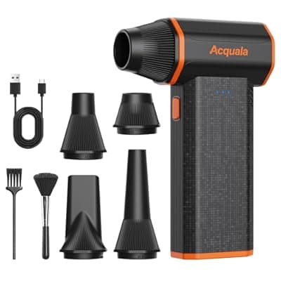 [Acquala] Electric Air Duster, 160000RPM Ultra Powerful Compressed Air Duster, 3-Gear Adjustable Air Blower, Rechargeable Cordless Mini Blower for Keyboard, Computer, Electronics, Car, Home & Outdoor Cleaning