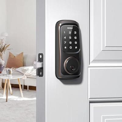[Revolo] Revolo Keyless Entry Door Lock with Touchscreen Keypads, Electronic Keypad Deadbolt for Front Door, ANSI Grade 2 Certified, All-Metal Construction, Auto Lock, Easy to Install, Oil-Rubbed Bronze