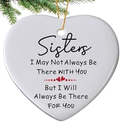 [BAOXUE] Sister Christmas Ornament 2024 - White Sisters Gift for Tree - Friend Ornaments for Women