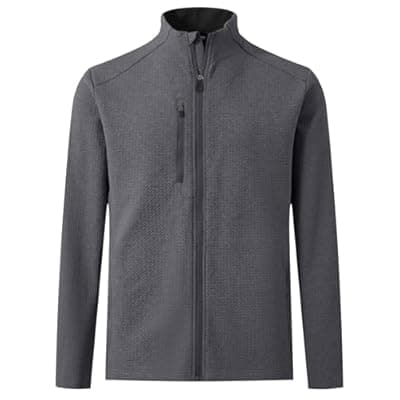 [M MAELREG] M MAELREG Mens Winter Jacket Performance Thermal Stand Collar Full Zip Textured Insulated Casual Jacket with 5 Pockets