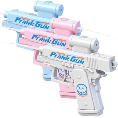 [LOQOMI] Prank Water Gun 3 Pack, Two-Way Squirt Gun with Reverse Spray, Hilarious Novelty Toy for Summer Parties, Beach & Pool Water Fighting Activities, Funny Gag