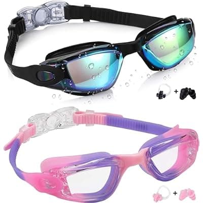 [Aegend] Aegend Swim Goggles for Kids Youth 3-14 Anti-Fog Anti-UV Comfort Fit Goggles for Swimming