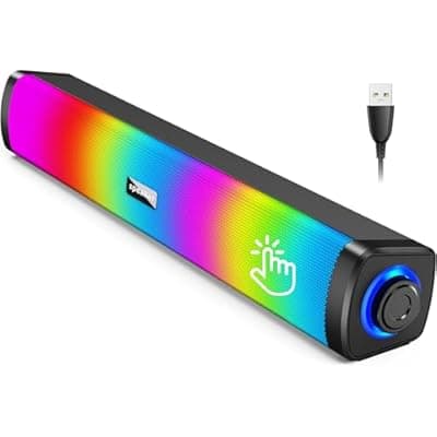 OFFSIR Computer Speakers for Desktop, Gaming Speakers with Touch Lights PC Speakers with Surge Clear Sound, USB Powered for Computer Desktop PC Laptop Monitor