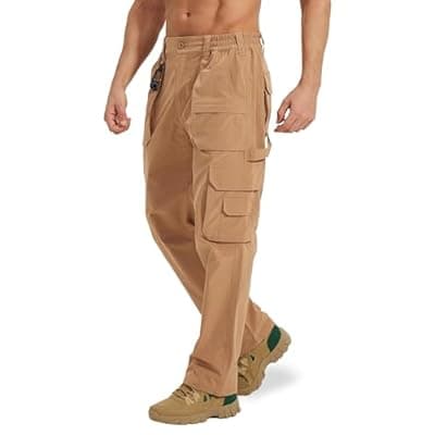 [MOURCE] MOURCE Tactical Pants for Men Quick Dry Ripstop Cargo Pants Water Resistant Breathable Outdoor Pants with 9 Pockets
