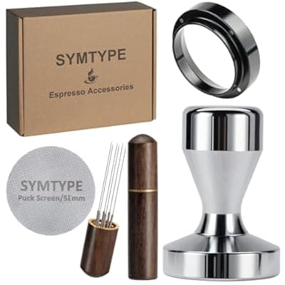 Espresso Accessories Kit 51mm Tamper: Espresso Tamper Set, Coffee Tamper Espresso Tools with WDT Tool, Puck Screen, Dosing Funnel | Espresso Kit Espresso Machine Accessories Fit 51mm Portafilters