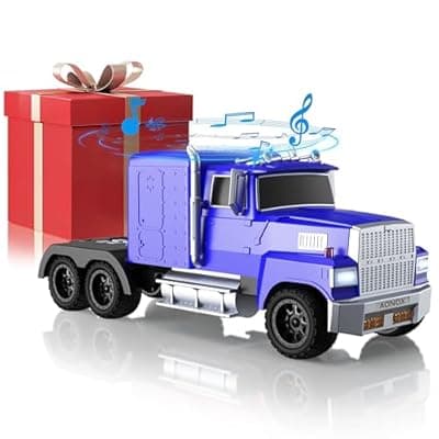 [AONOX] AONOX Easter Truck Bluetooth Speaker Toy for Car Desk Gaming & Outdoor Easter Parties Easter Basket Stuffers Gift for Kids & Car Lovers Pickup Truck Speaker with FM Radio USB/TF TWS Stereo LED Lights