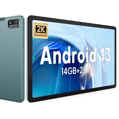 [xiskt] xiskt Android 13 Tablet 11 inch Computer Tablets, Octa-Core Processor with 6+8GB RAM and 256GB ROM Storage, 2K IPS Touchscreen, WiFi, 18W Type-C Fast Charging, 7500mAh 13MP + 5MP Camera
