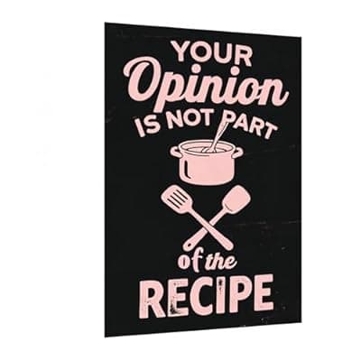 [Carastora] Carastora Funny Kitchen Wall Decor - Vintage Metal Tin Sign for Home Cooking Space, Humorous Plaque for Chef's Kitchen or Cafe, 8x12 Inch