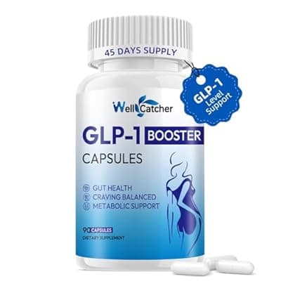 [Wellcatcher] Wellcatcher GLP-1 Supplement for Women and Men: Supports Metabolism with Akkermansia Probiotic Berberine, Naturally Boosts GLP-1 Levels for Adult Gut Health Vegetarian 90 Count Pack