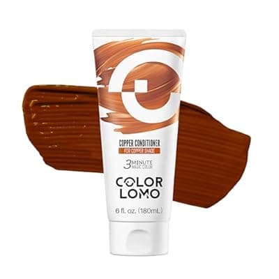 [COLORLOMO] COLORLOMO Semi Permanent Hair Color - 6 oz Color Depositing Conditioner with Shea Butter & Almond Oil- Color Conditioner Depositing Hair Mask - Vegan, Paraben, Ammonia & Sulfate Free -Copper