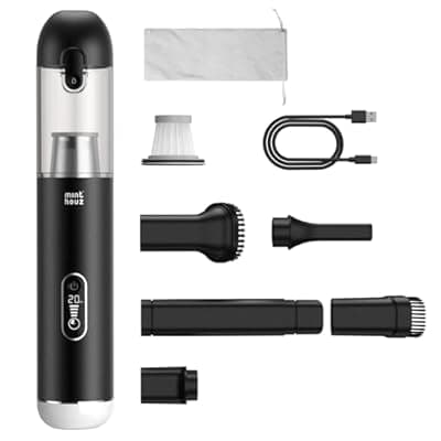 Minthouz Car Vacuum Portable Cordless - 20000PA High Power Handheld Vacuum with LED Display, 2.5H Fast Charging Up to 45 Mins of Runtime, Hand Vac Cordless Rechargeable for Car Home Corner Cabinet