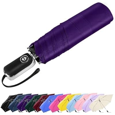 [Lejorain] Lejorain Mini Umbrella for Travel Automatic - Folding Compact Flat Umbrella Lightweight Strong Portable Umbrellas for Rain Adults