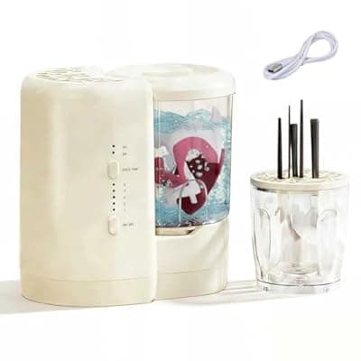 [Ftruixang] 3-in-1 Electric Makeup Brush Cleaning Machine USB Portable Makeup Brush Cleaning Tool Makeup Brush Dryer Underwear Cleaning Machine suitable for various sizes of beauty sets sponges and small clothes