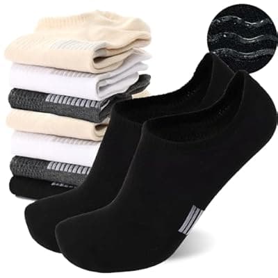 [Sunew] Sunew 8 Pairs No Show Socks Womens and Men Low Cut Ankle Short Anti-Slid Athletic Running Casual Invisible Liner Socks