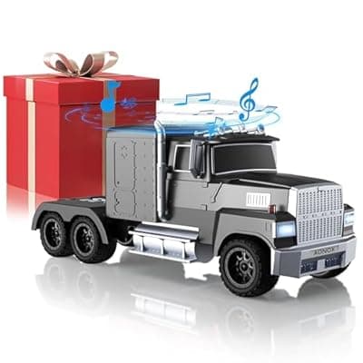 [AONOX] AONOX Easter Truck Bluetooth Speaker Toy for Car Desk Gaming & Outdoor Easter Parties Easter Basket Stuffers Gift for Kids & Car Lovers Pickup Truck Speaker with FM Radio USB/TF TWS Stereo LED Lights