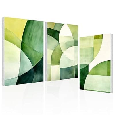 [UMIACOUSTICS] UMIACOUSTICS 3 Pcs 0.7Inch Thick Art Acoustic Panels, Decorative Acoustical Wall Panels, Sound Absorbing Art Panels for Home, Office, Hotel,Boundless-Verdure