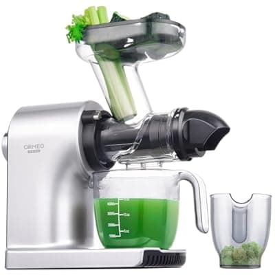 [Ormeo Home] Juicer Machines,ORMEO HOME Cold Press Slow Masticating Juicers with 3.60"Large Feed Chute For Vegetable and Fruit,Easy to Clean,Quiet Motor,BPA-Free,High Juice Yield(Updated)
