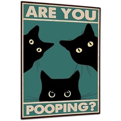 [Carastora] Carastora Bathroom Vintage Metal Tin Sign Funny Sarcastic Party Wall Art Decor Toilet Signs For Bathroom Door Restroom Door Signs Are You Pooping 12x8 Inches