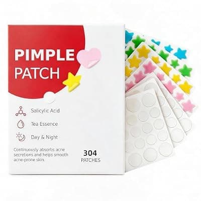 [sundpik] sundpik Pimple Patches for Face 304pcs,Hydrocolloid Acne Patches Star,Zit Patches,Pimple Popper Tool Kit,Facial Skin Care Products Containing Salicylic Acid,Tea Tree Oil and Calendula Oil